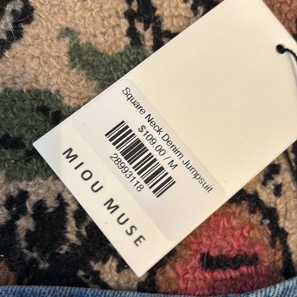 Miou Muse Denim Jumpsuit - Picture 13 of 14